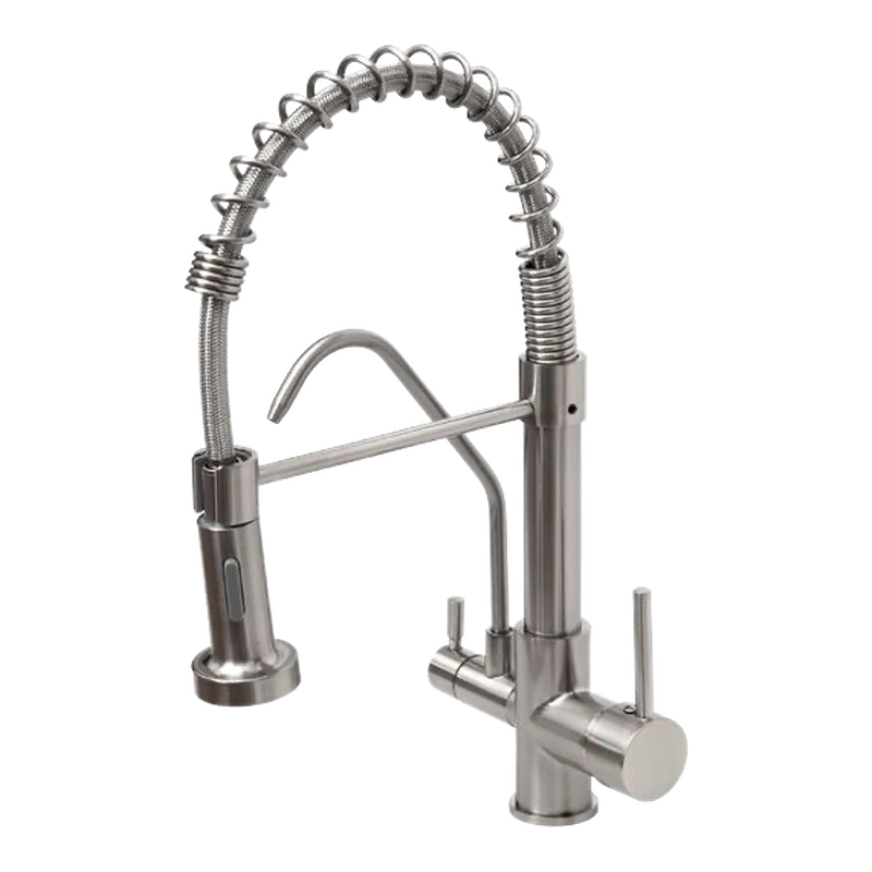 Robinet 3 voies 3VD 14 MB – Métal brossé