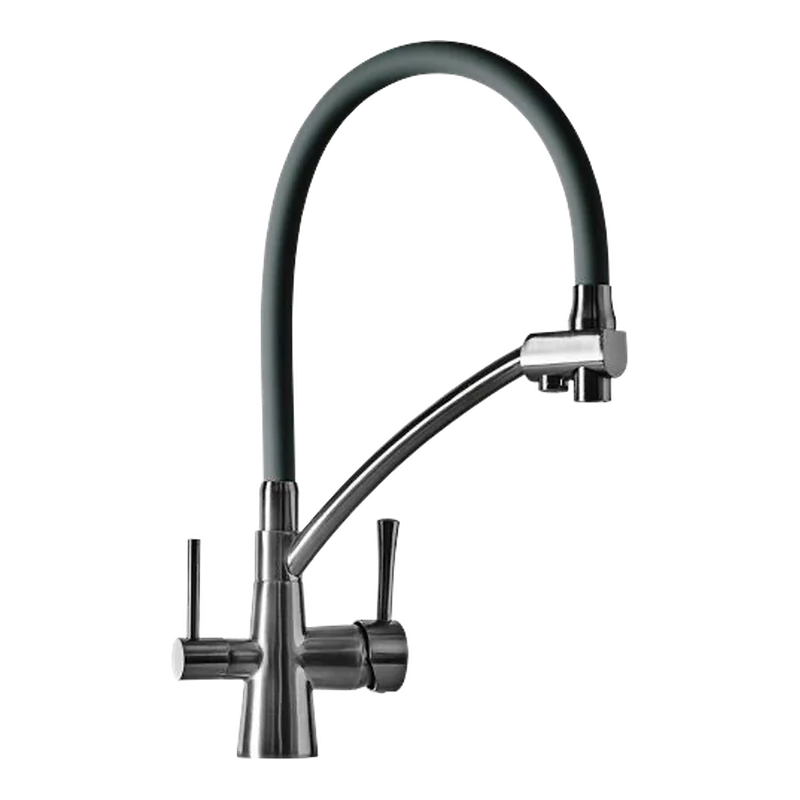 Robinet 3 voies 3VD 16 MBG – Métal brossé et gris