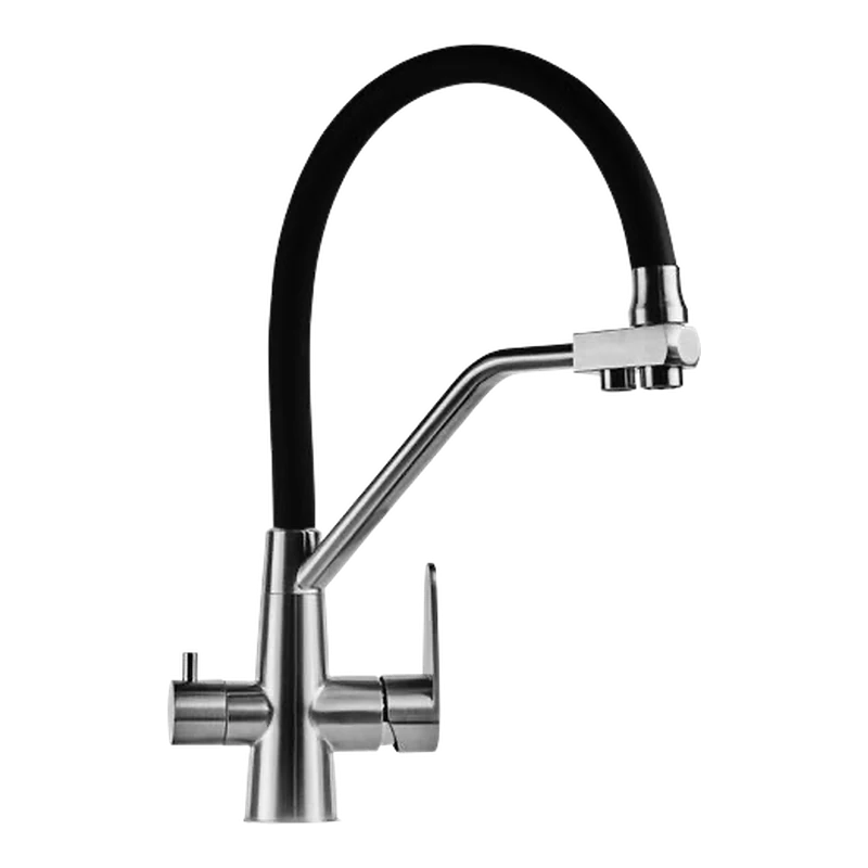 Robinet 3 voies 3VD 17 MB – Métal brossé